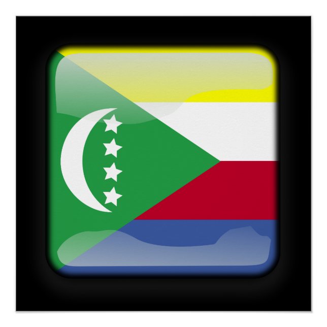 Póster Bandeira das Comores (Frente)
