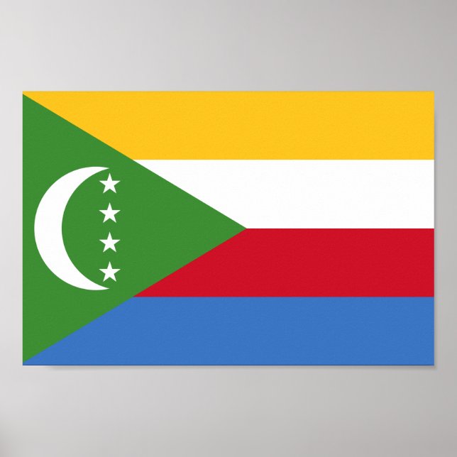 Poster Bandeira das Comores (Frente)