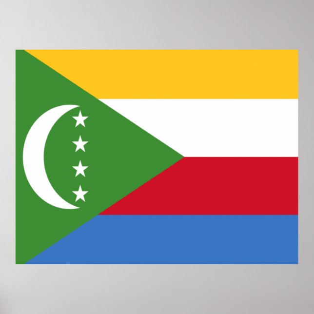 Poster Bandeira das Comores (Frente)