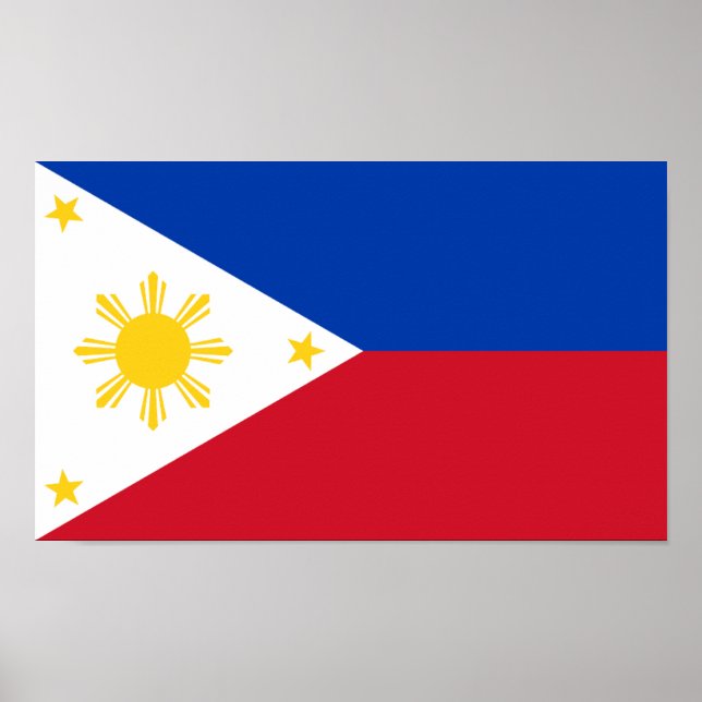 Poster Bandeira das Filipinas (Frente)