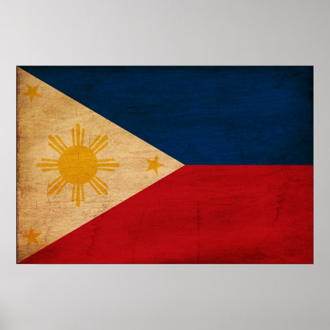 Póster Bandeira das Filipinas (Frente)