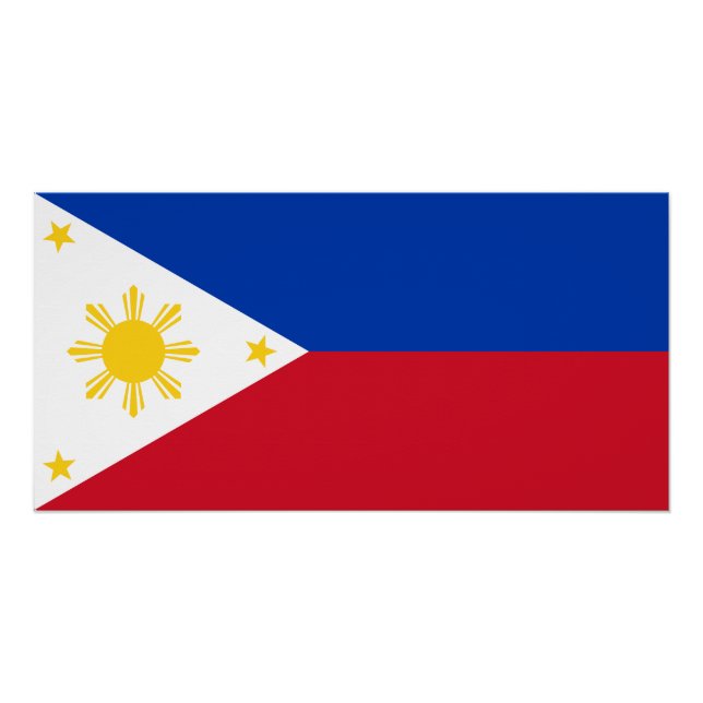 Póster Bandeira das Filipinas (Frente)