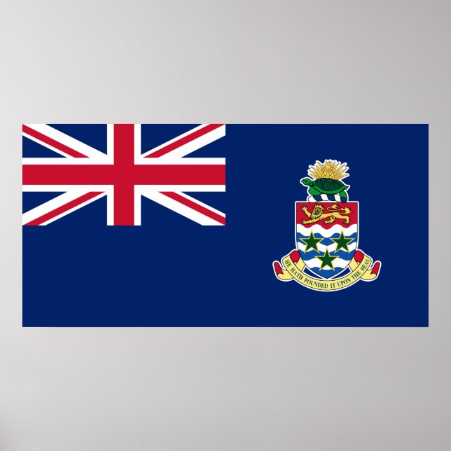 Poster Bandeira das Ilhas Cayman (Frente)