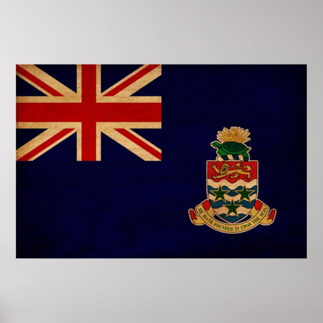 Poster Bandeira das Ilhas Cayman (Frente)