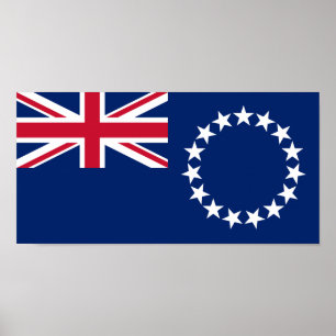 Poster Bandeira das Ilhas Cook