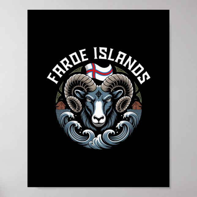 Poster Bandeira das Ilhas Faroé Viagem Férias  (Frente)