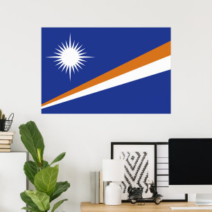 Poster bandeira das Ilhas Marshall