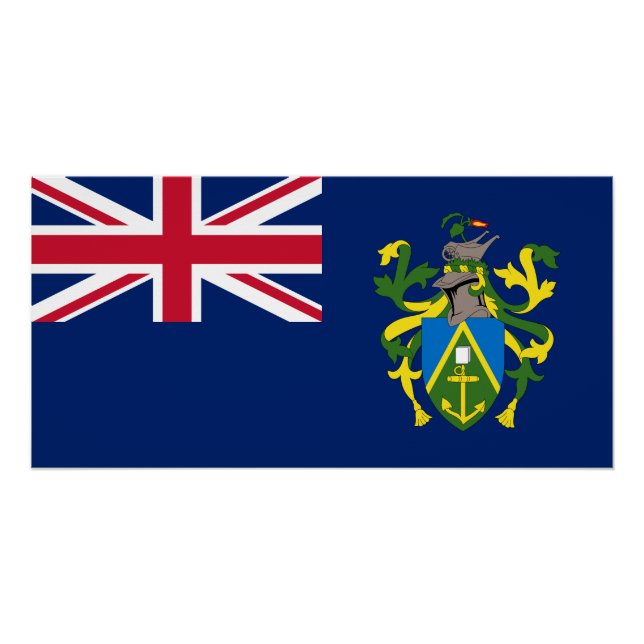 Póster Bandeira das Ilhas Pitcairn (Frente)
