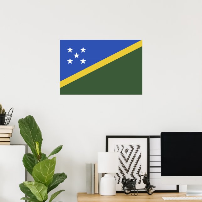 Poster bandeira das Ilhas Salomão (Escritório em casa)