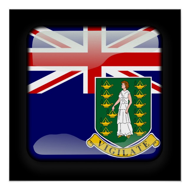 Póster Bandeira das Ilhas Virgens (Frente)