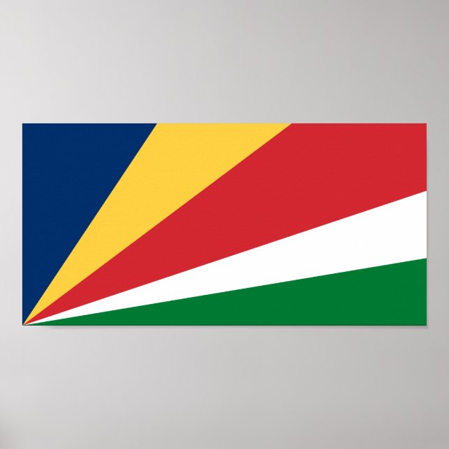 Poster Bandeira das Seychelles (Frente)