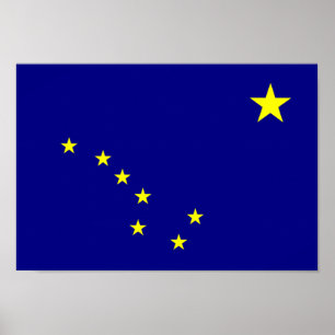 Póster Bandeira de Alaska