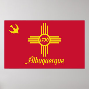 Poster Bandeira de Albuquerque (Novo México)