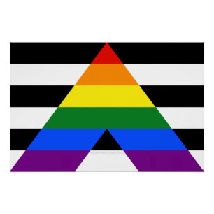 Póster Bandeira de aliado straight da SlipperyJoe's lisa