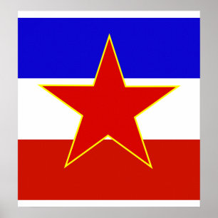 Póster Bandeira de alta qualidade da Jugoslávia