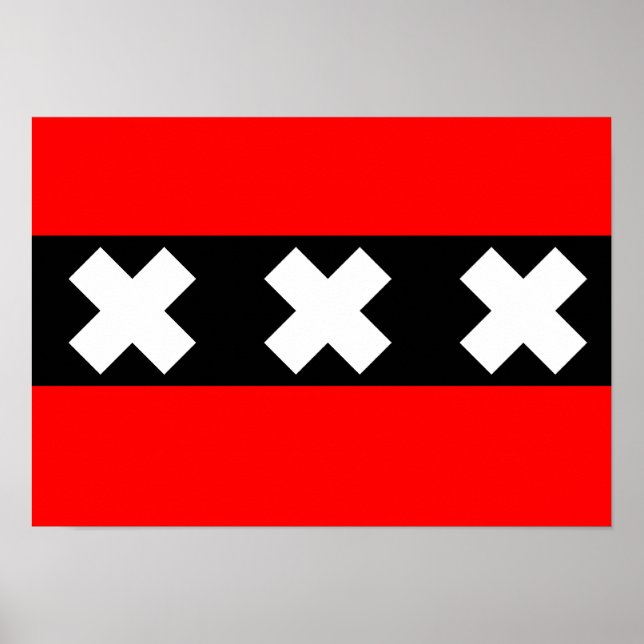 Poster Bandeira de Amesterdã (Frente)