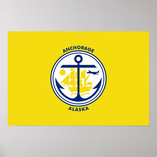 Poster Bandeira de Anchorage (Frente)