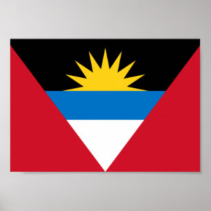 Poster Bandeira de Antígua e de Barbuda