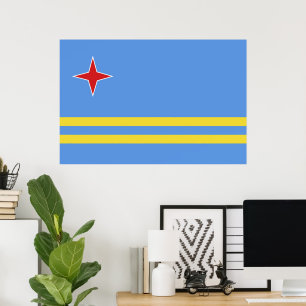 Poster Bandeira de Aruba