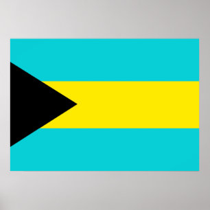 Póster Bandeira de Bahamas