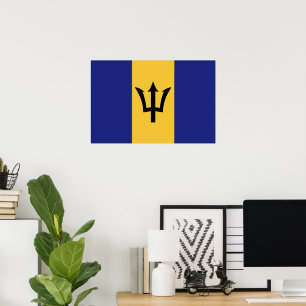 Poster bandeira de Barbados
