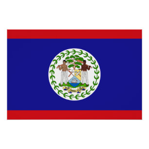 Póster Bandeira de Belize