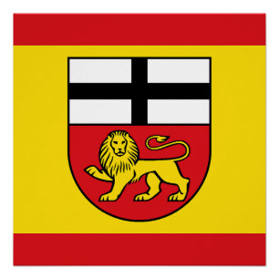 Póster Bandeira de Bonn cidade da Alemanha símbolo emblem