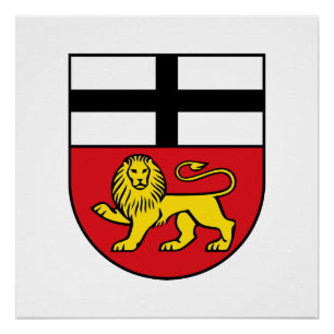 Póster bandeira de Bonn cidade da Alemanha símbolo emblem