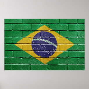 Poster Bandeira de Brasil