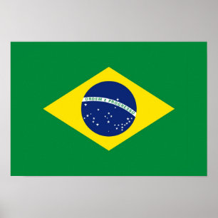 Póster Bandeira de Brasil