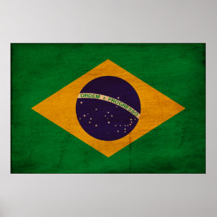 Póster Bandeira de Brasil