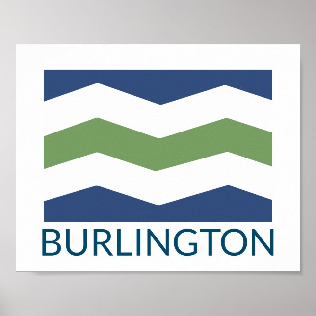 Poster Bandeira de Burlington, Vermont (Frente)