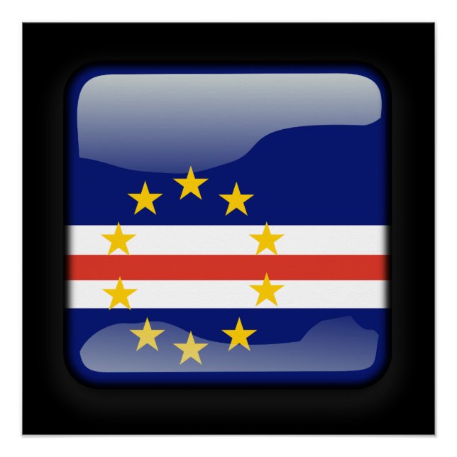 Póster Bandeira de Cabo Verde (Frente)