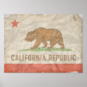 Póster Bandeira de CALIFÓRNIA