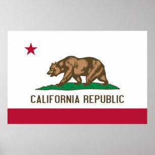 Póster Bandeira de Califórnia