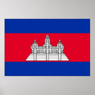 Póster Bandeira de Cambodia