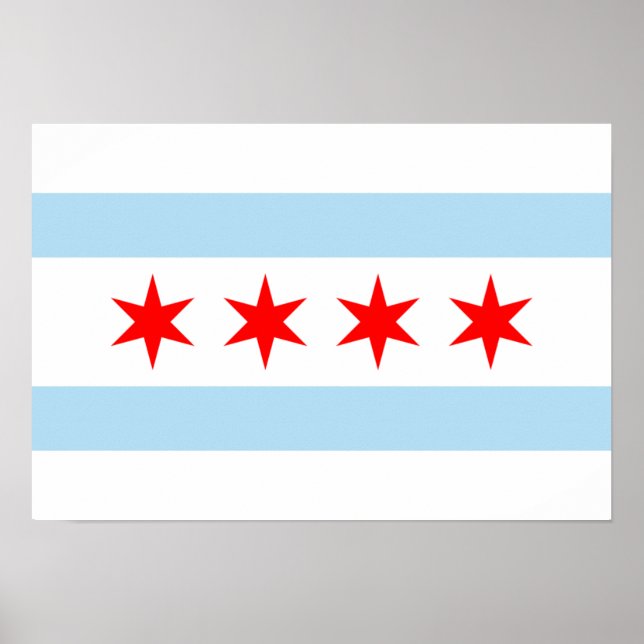 Póster Bandeira de Chicago (Frente)