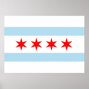 Póster Bandeira de Chicago
