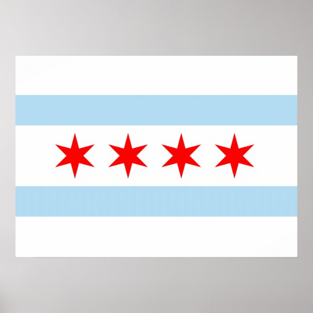 Póster Bandeira de Chicago (Frente)