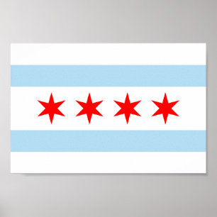 Poster Bandeira de Chicago