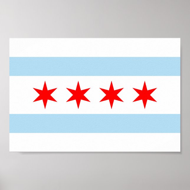 Poster Bandeira de Chicago (Frente)