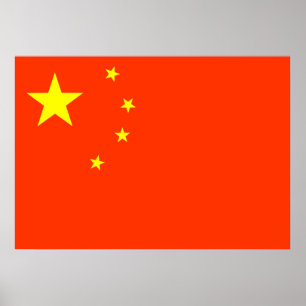 Póster Bandeira de China