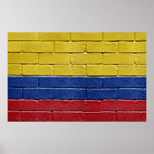 Póster Bandeira de Colômbia