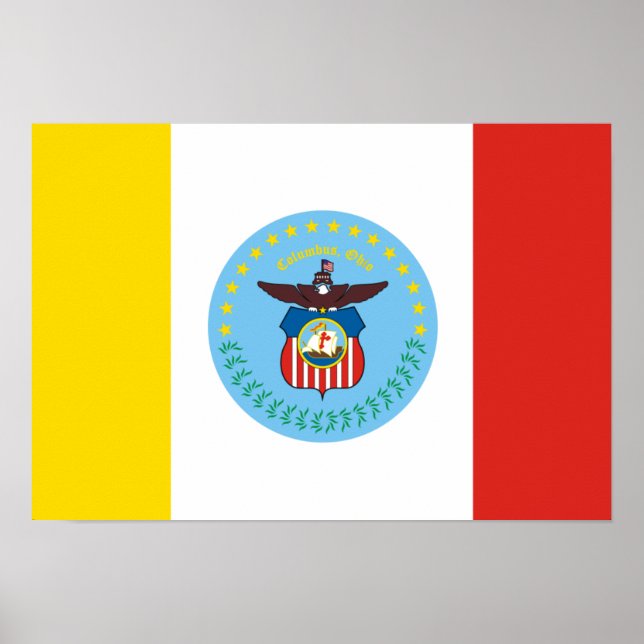 Póster Bandeira de Columbus, Ohio (Frente)