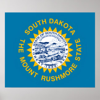 Poster Bandeira de Dakota do Sul