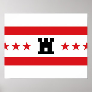 Poster Bandeira de Drenthe