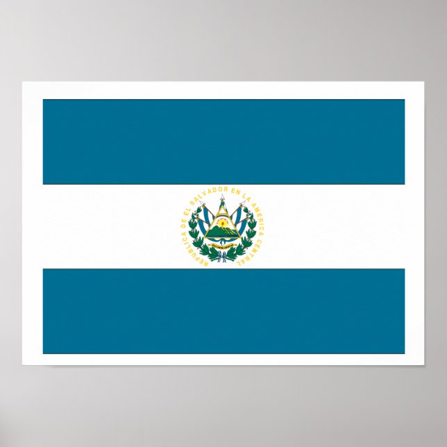 Poster Bandeira de El Salvador (Frente)
