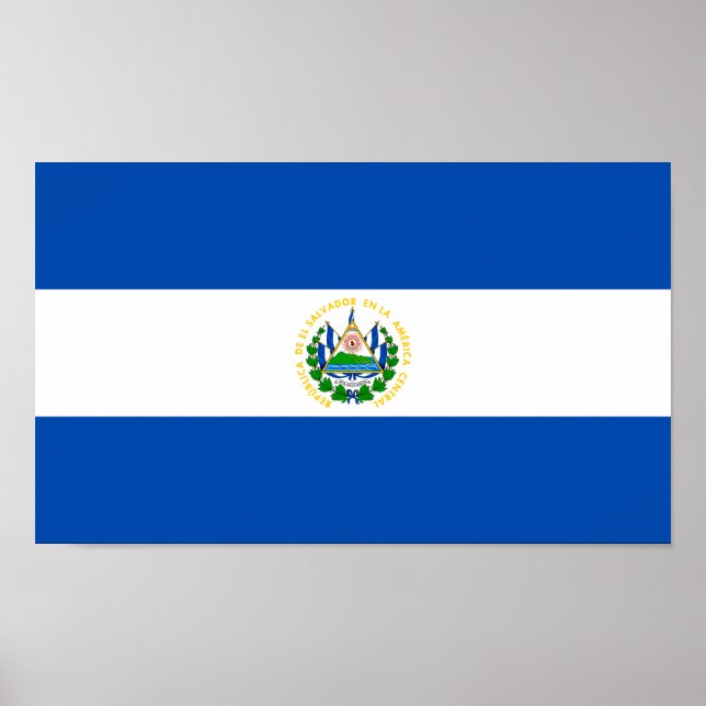 Poster Bandeira de El Salvador (Frente)