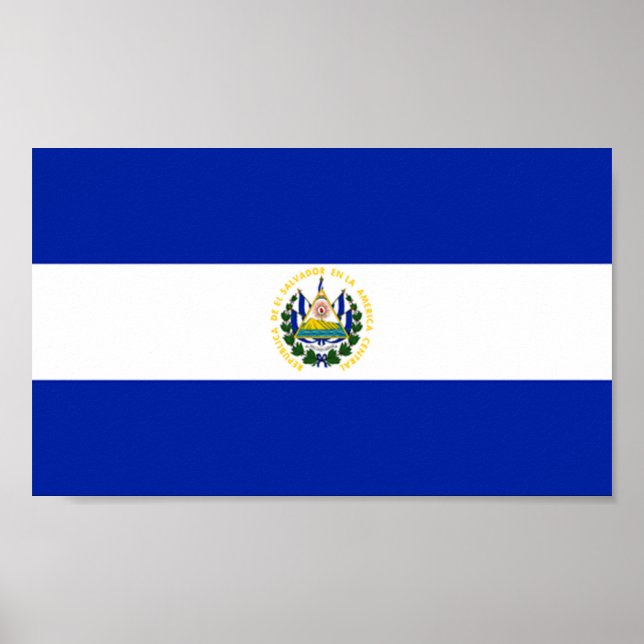 Póster Bandeira de El Salvador (Frente)