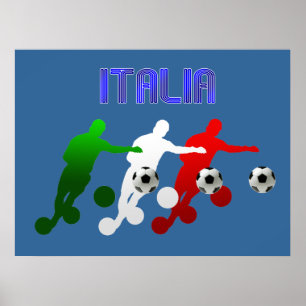 Póster Bandeira de esportes de Italia Calcio dos